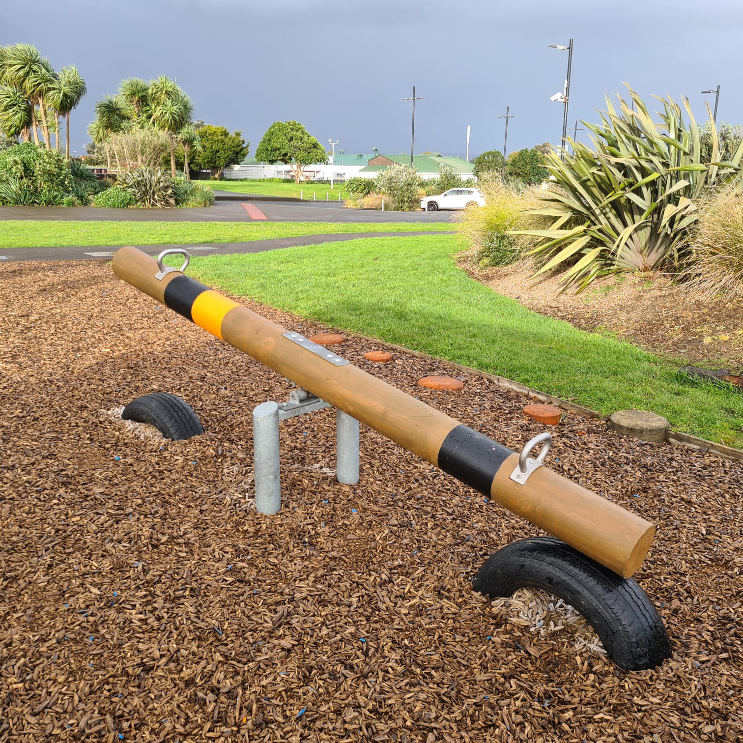 Playground Centre Timber See Saw